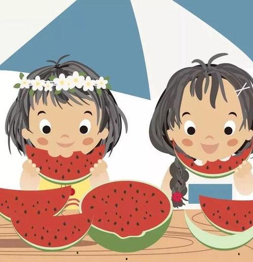 唠嗑吃瓜图片卡通,趣味横生的日常瞬间